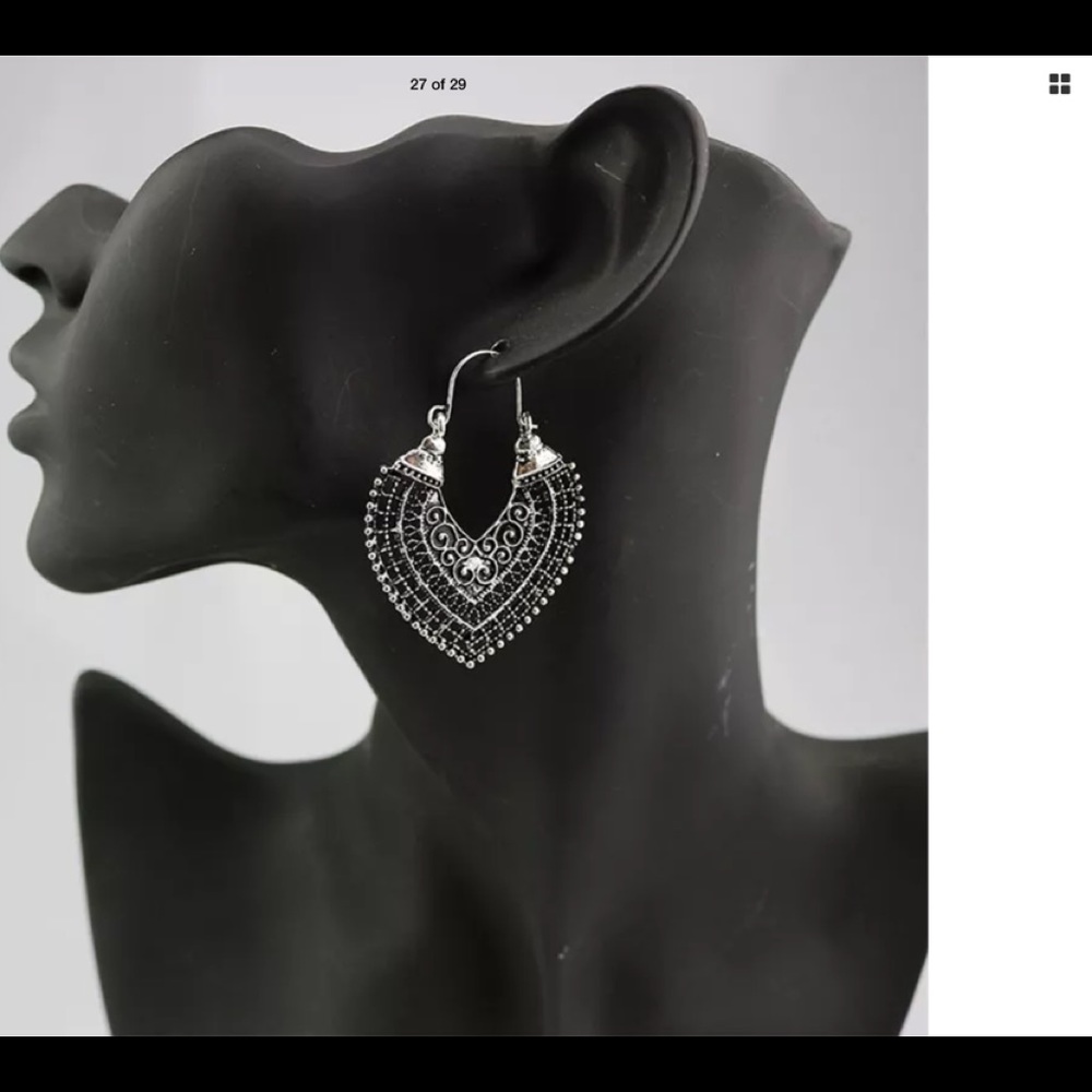 ❤️Fashion Vintage Silver Plated Earrings - Picture 8 of 8